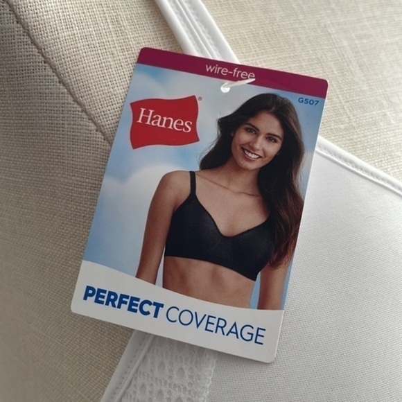 Hanes women’s XTemp convertible straps White perfect coverage wire free bra Sz S - Picture 3 of 9